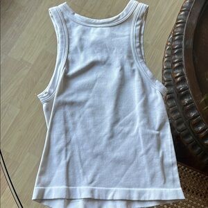 White ribbed tank top
